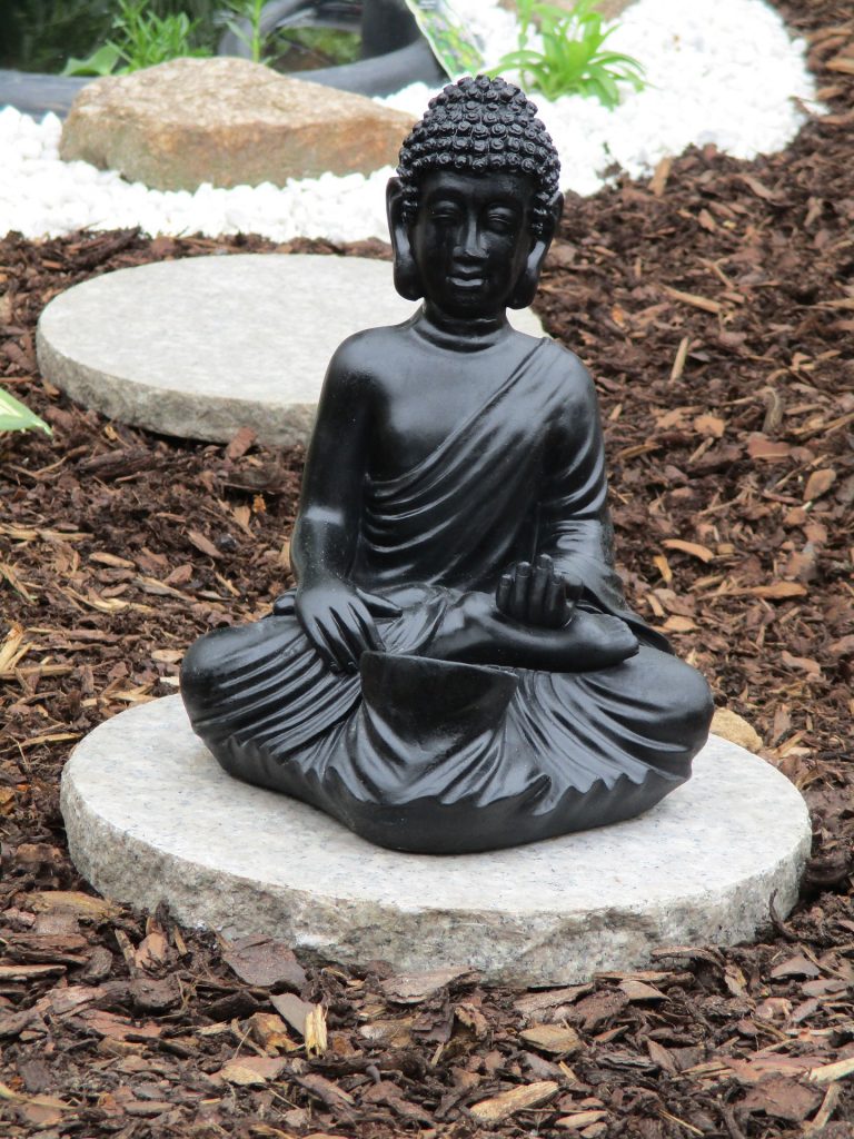 בודהה יושב בתנוחת מדיטציה וצ'י קונג