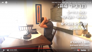 תרגיל מספר 4 ממדריך העורף והשכמות במאמר כאב גב אמצעי