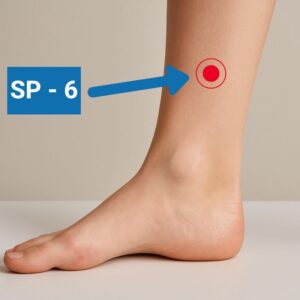 הנקודה SP6 - נקודה שיכולה לסייע בכאבי מחזור / דיסמנוריאה