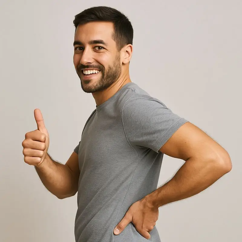 פתרון לכאבי גב - איש מסמן לייק